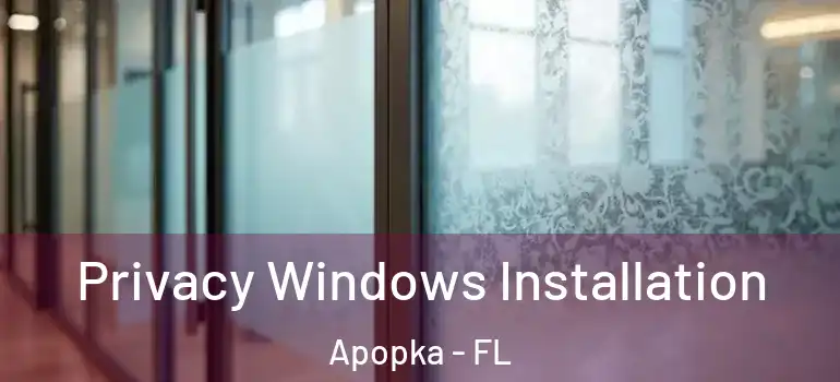  Privacy Windows Installation Apopka - FL